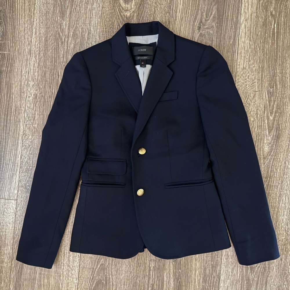 J. Crew Dark Blue Schoolboy Blazer